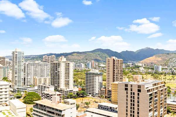 Mountain and City view from the balcony!