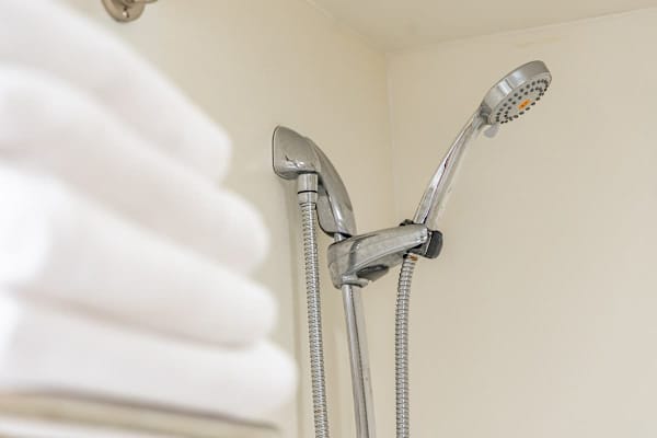 Bathroom with handheld shower