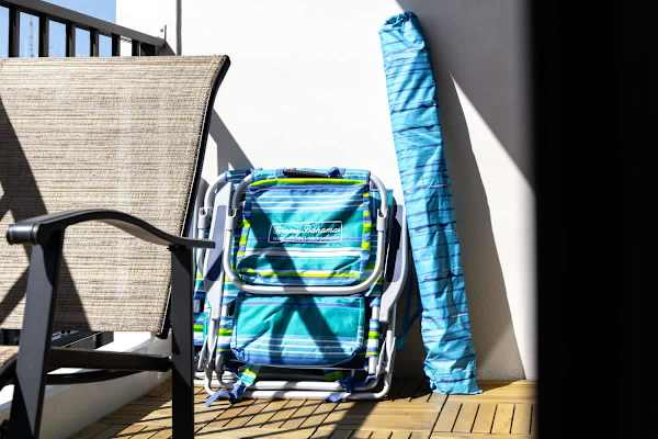 We provide 2 beach chairs and a beach umbrella for your beach adventures!