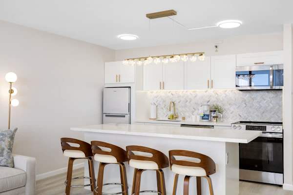 Experience the ultimate open-concept living with a stylish breakfast bar that flows perfectly into your cozy lounge.