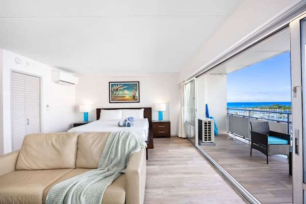 Your studio features a comfy sleeper sofa, a California king bed, and split AC, perfect for your ultimate relaxation.
