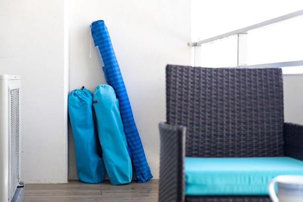 We provide 2 beach chairs and a beach umbrella for your convenience!