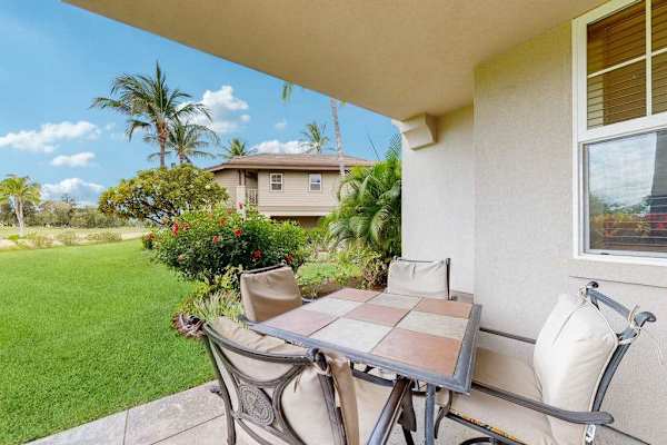 Covered lanai for outdoor relaxation