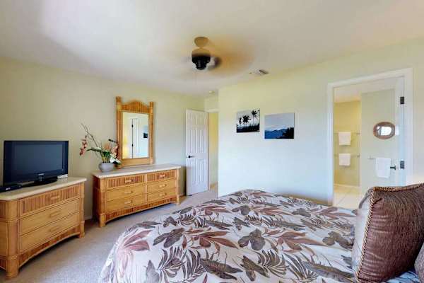 Primary King Suite Overview with TV & En-Suite Access