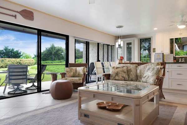Living Area with Patio Views