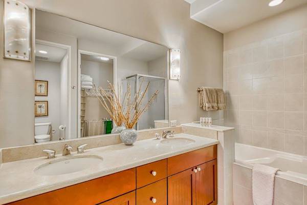  Spacious bathroom with a double vanity
