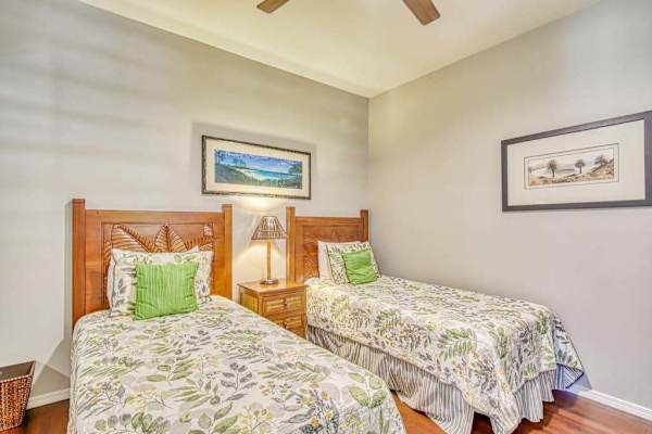 Bright twin bedroom for restful nights
