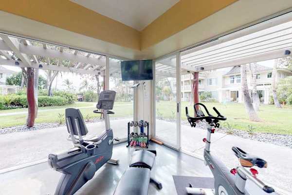 Fitness center with modern workout equipment