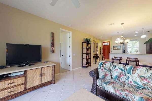  Spacious living area with smart TV