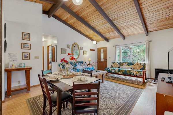 Open Dining Beneath Vaulted Ceilings
