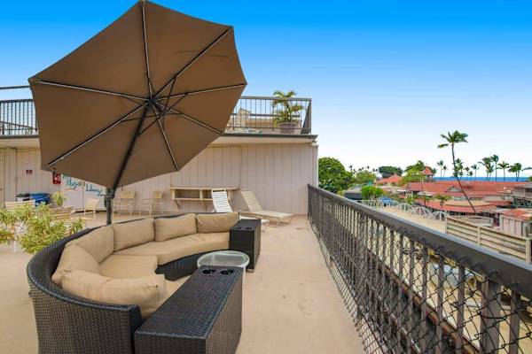 Rooftop Lounge Under Island Skies