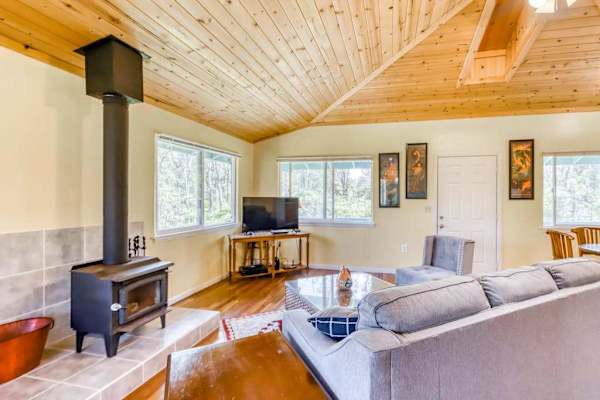 Warm Living Area With Rustic Charm
