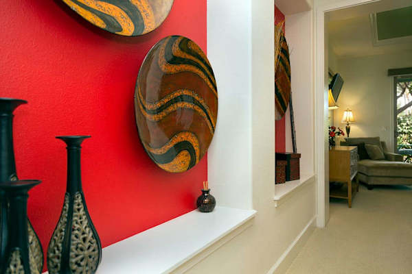 Elegant Hallway Entry to Primary Suite with Custom Accent Art