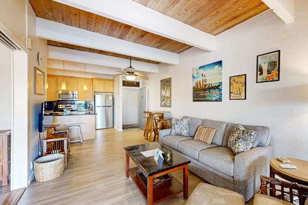 Bright And Airy Hawaiian Living With Vaulted Ceilings