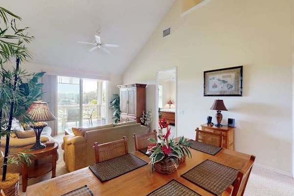 Open Dining Table Looking Toward Living Room