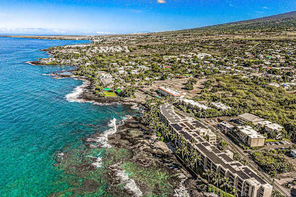 Breathtaking aerial view of the dramatic coastline and crystal-clear ocean waters