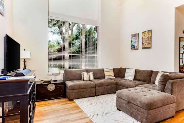 Inviting Living Room Filled With Natural Light