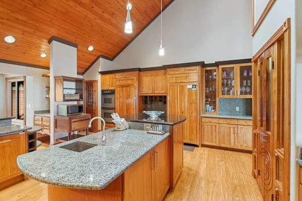 Kitchen Prep Island with Built-in Ovens & Storage