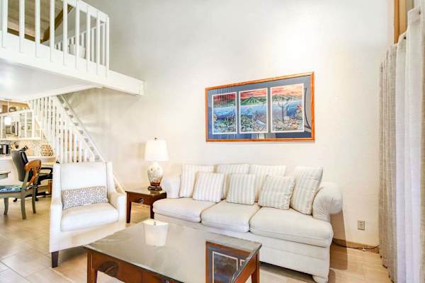 Bright living room with open layout