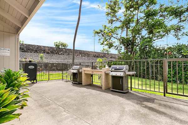 Shared Outdoor BBQ Grilling Station & Patio Area