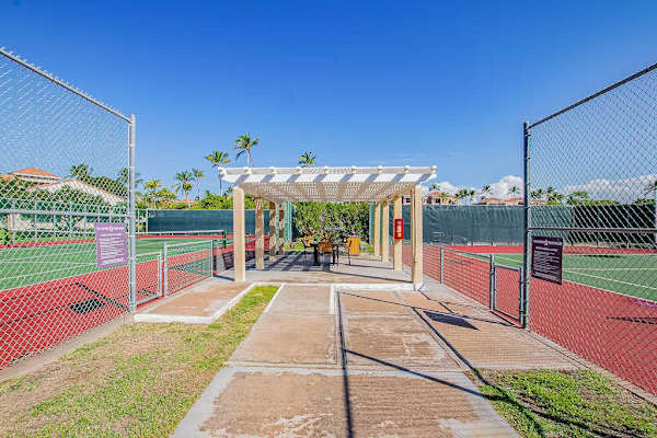 On-Site Tennis Courts Featuring Covered Player Pavilion & Seating