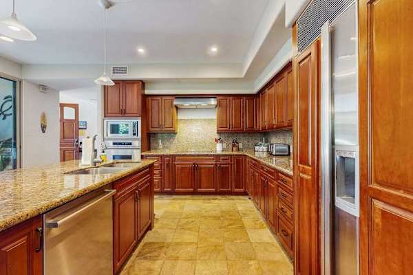 Upgraded kitchen with all of the amenities and stainless steel appliances.  