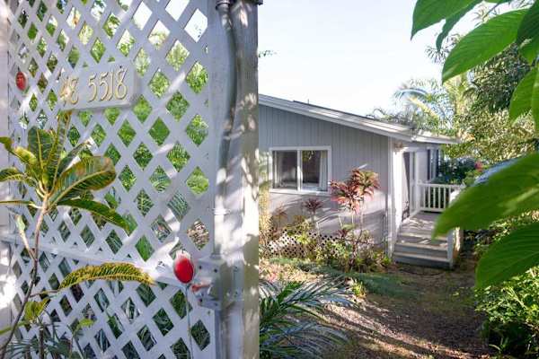 Garden Gate Entry with Decorative Trellis & House Address