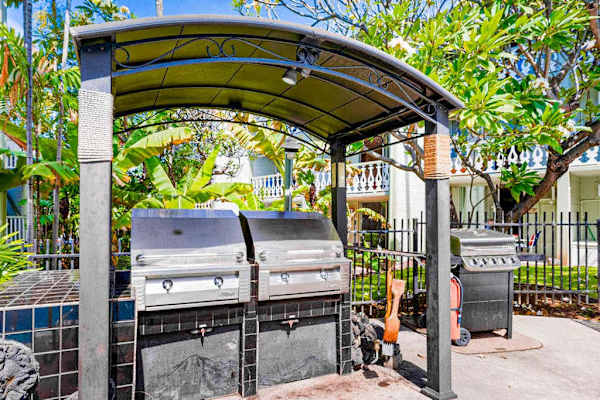 Covered BBQ pavilion for cookouts