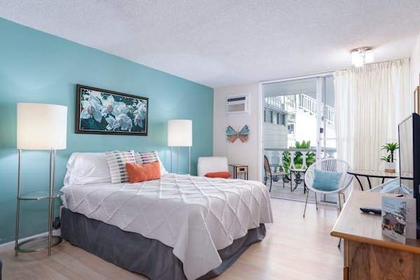 Bright studio with coastal charm