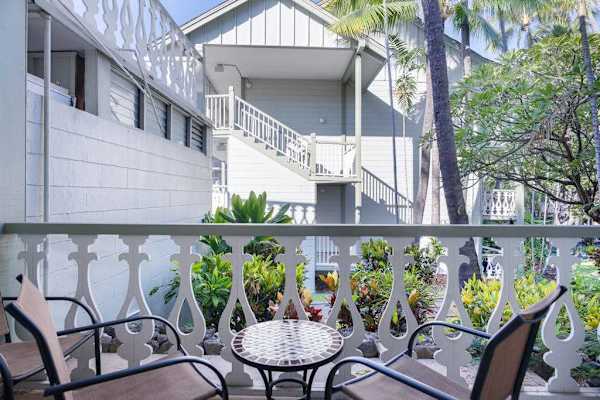 Private lanai for morning coffee
