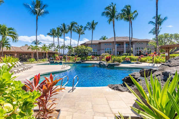 Relax by the sparkling resort pool