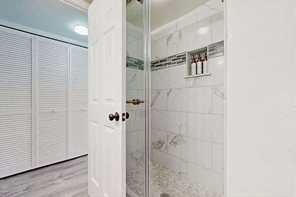 Fresh Bathroom With Walk-In Shower