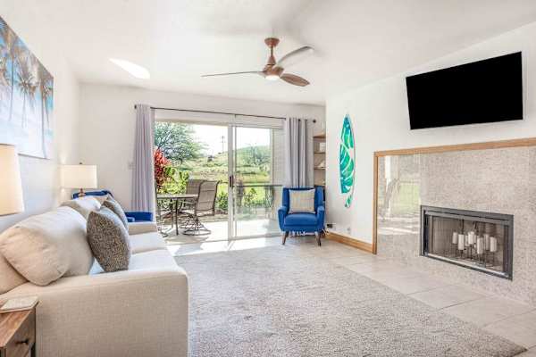 Inviting Living Room With Fireplace