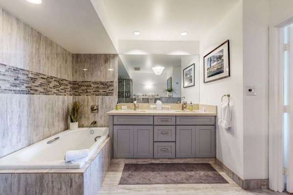 Spa Bathroom With Deep Soaking Tub