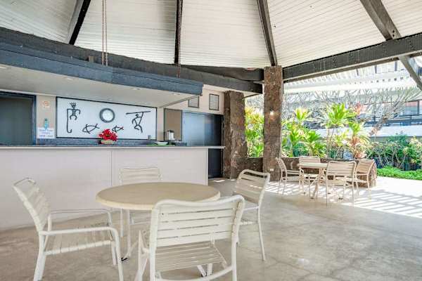 Covered Outdoor Pavilion with Seating & Scenic Ocean Views