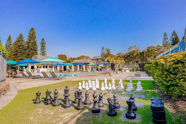 Life Size Chess In A Resort Courtyard