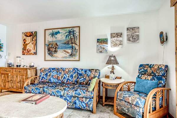 Cozy Living Room With Island Charm