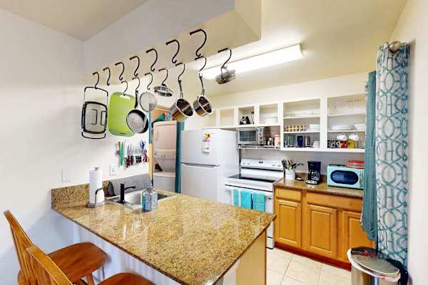 Spacious kitchen with ample counter space