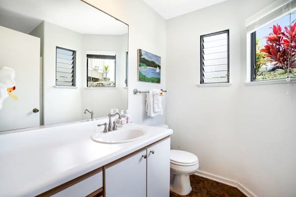 Bright Bathroom With Modern Vanity