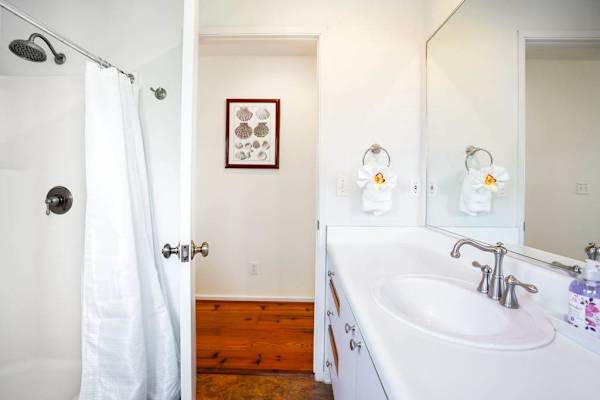 Bright Bathroom With Stylish Vanity