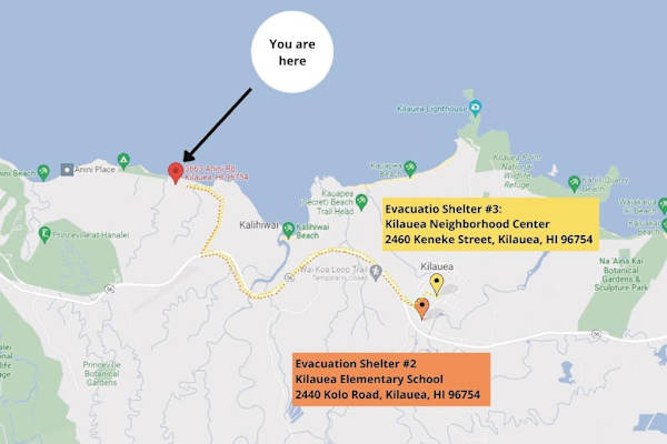 Area map identifies nearby roads, landmarks, and important property directions
