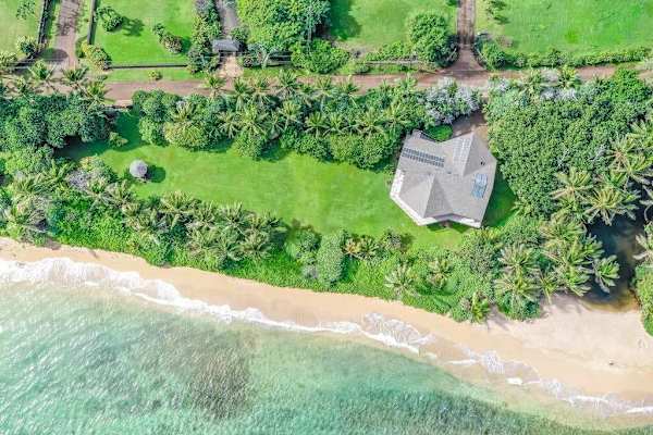 Expansive Backyard & Tropical Grounds from Above