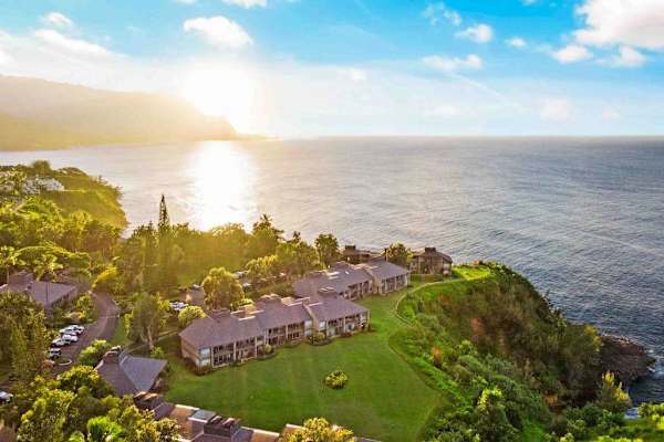 Breathtaking aerial view of the tropical coastline 