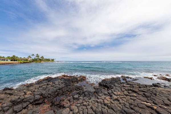 Panoramic Ocean Views Over Lava Rocks