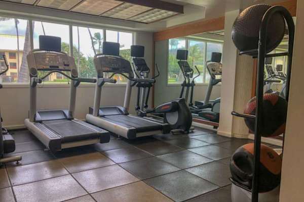 Well-Equipped Fitness Center With Island Views