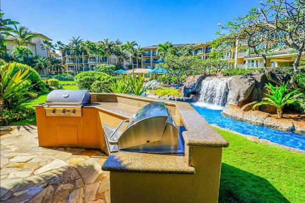 Outdoor BBQ Grilling Station & Patio Area