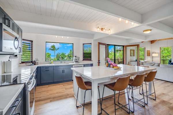 Dining area with table for enjoying meals together