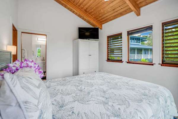 Spacious bedroom with king bed for stretching out