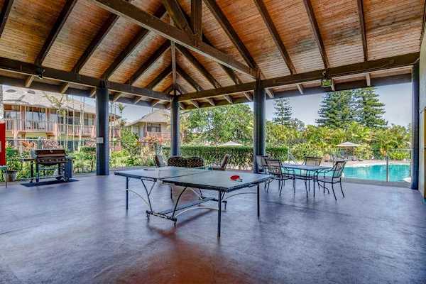 Clubhouse Pavilion Featuring Outdoor Table Tennis & Poolside Dining