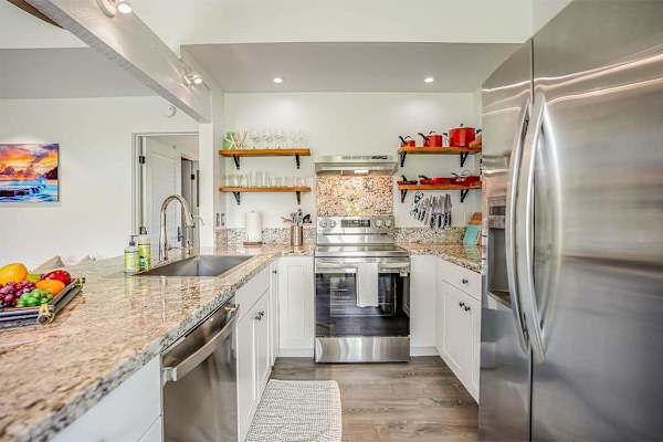 Bright kitchen with generous counter space